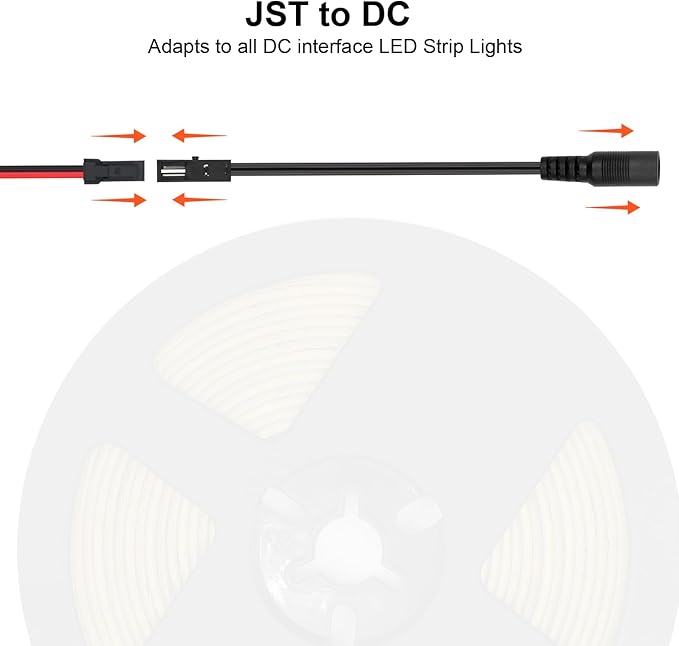 VST 16.4ft COB LED Strip Lights Cool White 6500K, 12V Dimmable LED Tape Light, 48w, 2400LEDs, Ra 93+, IP30, Lighting for Kitchen, Cabinets, UL Listed (Power Source Not Included)