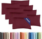 King Pillow Cases Set of 8 - Ultra Soft Hotel Quality Pillowcase Covers - Comfy & Wrinkle Free - Shrink, Stain & Fade Resistant - Easy-Care, Machine Washable Pillow Protectors - 8 Piece Set - Burgundy