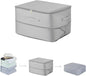 Ultra Space Saving Self Compression Organizer, 2025 New Large Capacity Storage Bag, Thick Satin Fabric Heavy Duty Bags for Comforters Blankets Bedding Duvet (Gray, Large, 21x17x12in)