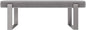 VANT Upholstered Bed Bench - Velvet Platinum Grey - Brushed Nickel - Contemporary Modern, Bedroom Bench Seat, Hallway, or Entryway