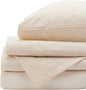 Red Land Cotton Luxury Sheet Set | 100% American Grown Cotton Basics | Premium Hotel Ultra-Soft Lightweight 4 Piece USA Made Deep Fitted Flat Sheet & Pillowcases Percale Weave (Split King/Natural)