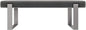VANT Upholstered Bed Bench - Velvet Smoke Grey - Brushed Nickel - Contemporary Modern, Bedroom Bench Seat, Hallway, or Entryway