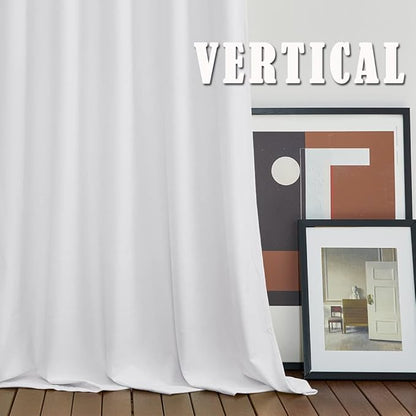 RYB HOME White Velvet Curtains 102 inches, Back Tab Soft Fabric Room Darkening Thermal Insulated Luxurious Home Decor Curtains for Living Room Bedroom, W 52" x L 102", 2 Panels Set