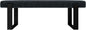 VANT Upholstered Bed Bench - Weave Blue Denim - Matte Black - Contemporary Modern, Bedroom Bench Seat, Hallway, or Entryway