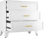 Metal Dresser, White Small Dresser for Bedroom, 34.25" H Dressers & Chests of Drawers, 3 Drawer Dressers for Living Room, Entryway, Hallyway (White, 3 Drawers)