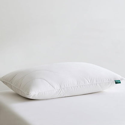 Three Geese White Goose Feather Down Pillows King Size(20x36inches) 2 Pack- 100% Cotton, Medium Firm,Soft Support