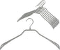 Mawa by Reston Lloyd, Non-Slip Steel Suit/Jacket Hanger, Wide Supportive Sholders with Rotating Hook, Silver, Set of 150