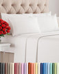 Queen 6 Piece Sheet Set - Cooling & Breathable - Hotel Luxury Bedding, Includes Fitted Sheet for Women, Men, Kids and Teens - 1 Flat, 1 Fitted Sheet, 4 Pillowcases with Deep Pockets - Antique White