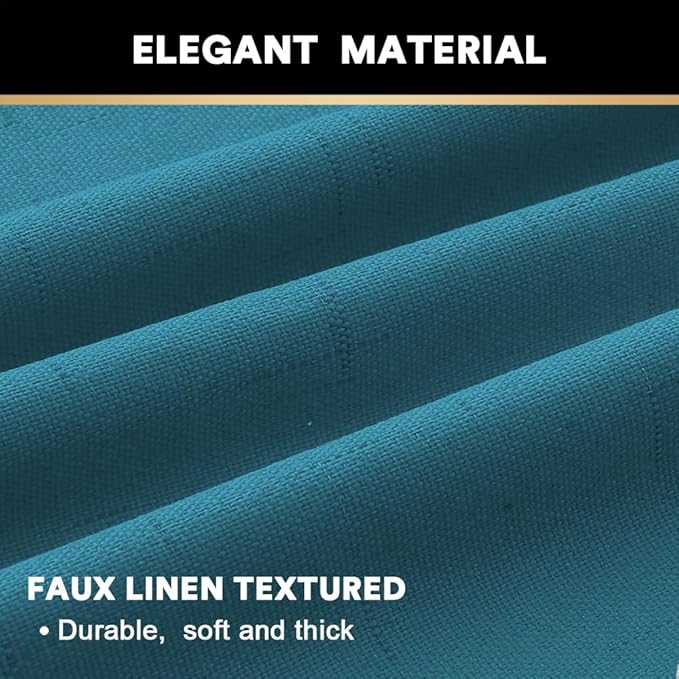 PrinceDeco 100% Blackout Curtains 108 Inches Long 2 Panels Set Thermal Insulated Curtains 108" Long, Noise Reducing Window Treatment Drapes for Bedroom,Anti-Rust Grommet Top Curtains,Blue Sapphire