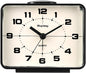 Retro Analog Alarm Clock,Battery Operated,4" Vintage Decor for Bedroom, Nightstand, Bedside, Desk, Table,Silent,Lighted on Demand and Snooze,Ascending Beep Sounds,Easy to Set(Black)