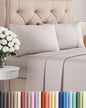 Twin XL 4 Piece Sheet Set - Cooling, Comfy & Breathable - Hotel Luxury Bedding, Includes Fitted Sheet for Women, Men, Kids & Teens - 1 Flat, 1 Fitted Sheet, 2 Pillowcases w/Deep Pockets - Light Grey