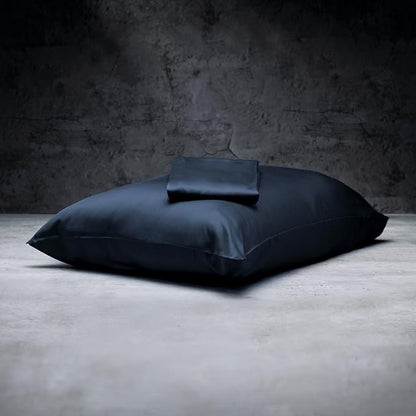 LUXOME 100% Rayon (Viscose) from Bamboo Pillowcase Set (Standard/Queen) | 400 Thread Count | Moisture-Wicking | Envelope Closure | Navy