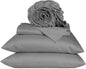 URBANHUT 800 Thread Count 100% Cotton California King Size Sheets, Luxury 4 Piece Cal King Bedsheets, Hotel Sheets Sateen Finish - Better Than Egyptian, 16" Elasticized Deep Pocket - Dark Grey