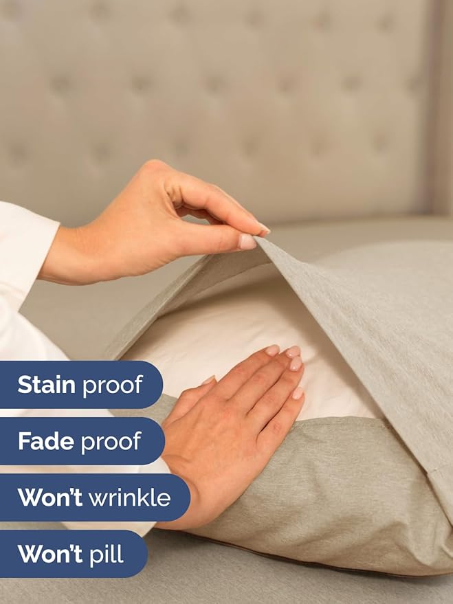 Extra Deep Twin XL Sheet Set - 4 Piece Breathable & Cooling Sheets - Hotel Luxury Bed Sheets Set - Easy Fit - Soft, Wrinkle Free & Comfy Sheets Set - Heathered Beige Sheet Set w/Extra Deep Pockets