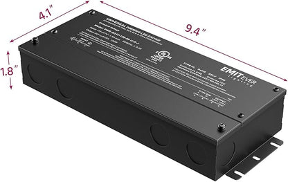 EMITEVER Dimmable Led Driver, 150W AC 110V-277V to DC 24V Transformer, 5-in-1 Dimming: ELV/MLV/TRIAC / 0-10V / 1-10V / 10V PWM/Potentiometer, Waterproof IP67 and UL Listed