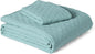 Amazon Basics Brushed Microfiber Quilt Set, Extra Soft with Natural Texture, 2-Piece,Twin/Twin XL, Blue
