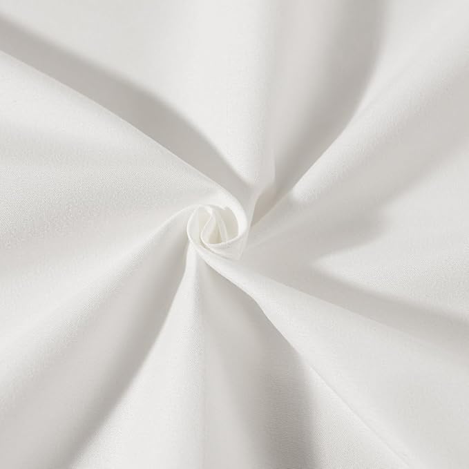 Bed Skirt Twin Size Ruffled Bed Skirt with Split Corners, 16 Inch Drop Dust Ruffle Bed Skirts with Platform, Ivory