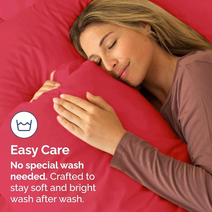 Queen Pillow Cases Set of 2 - Ultra Soft Hotel Quality Pillowcase Covers - Comfy, Cozy, Cooling & Wrinkle Free - Shrink, Stain & Fade Resistant - Machine Washable Pillow Protectors - 2 Piece Set - Red