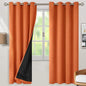 BGment Thermal Insulated 100% Blackout Curtains 72 Inch Length 2 Panels, Total Light Blocking Curtains for Bedroom, Grommet Window Drapes with Thick Black Liner, 52 Inch Wide Each Panel, Burnt Orange