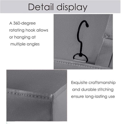LASAMOLL Bedside Caddy Bedside Storage Organizer,Bed Caddy With Thickened Material Suitable for Homes, Dormitories, Hospitals, Cribs, RVs，Great for Magazines,Books,Remote, Phone (Grey)