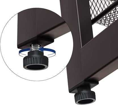 SONGMICS Shoe Rack, 6-Tier Shoe Organizer, Metal Rack for Garage, Set of 2, 3-Tier Stackable Shelf, with Adjustable Flat or Angled Shelves, 18-24 Pairs, Bronze ULMR03A-2