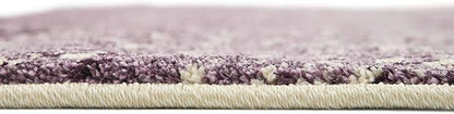 Unique Loom Del Mar Collection Area Rug - Jennifer (7' 10" Square, Purple/ Ivory)