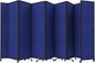 Versare Room Divider 360 Portable Wall Partition | Folding Panels | Large Freestanding Divider | Locking Wheels | Temporary Room Separator