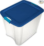 Sterilite 12-Pack Latch and Carry, Clear Plastic Storage Bins with Latching Lids and Full-Grip Handles, 27 Gallon