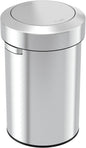 iTouchless Titan 17 Gallon Swing Open Trash Can, Stainless Steel Self-Balance Flip Top Lid Commercial Grade 64 Liter Garbage Can is Perfect for Business, Restaurant, Office and Kitchen