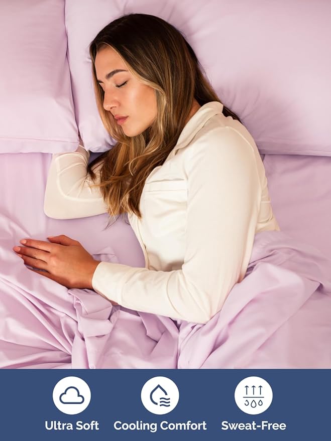 Extra Deep Twin Sheet Set - 4 Piece Breathable & Cooling Sheets - Hotel Luxury Bed Sheets Set - Easy & Secure Fit - Soft, Wrinkle Free & Comfy Sheets Set - Light Pink Sheet Set with Extra Deep Pockets
