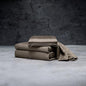 LUXOME Luxury Sheet Set | 100% Rayon (Viscose) from Bamboo | Twin Size - Truffle | Deep Pockets | 3-Piece Set (Fitted, Flat, Pillowcase)