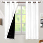 BGment White Blackout Curtains 63 Inch Long - Black Out Curtains for Bedroom Thermal Insulated Curtains for Winter Grommet Total Room Darkening Window Drapes, 2 Panels, 42 x 63 Inch