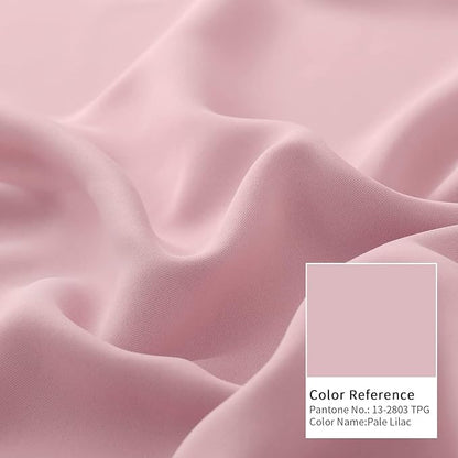BGment Baby Pink 100% Blackout Curtains for Girls Bedroom 54 Inch Length, Thermal Insulated Full Light Blocking Grommet Noise Cancelling Small Window Curtains for Nursery 2 Panels Each 42 Inch Wide