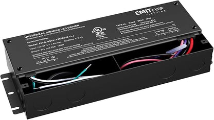 EMITEVER Dimmable Led Driver, 150W AC 110V-277V to DC 24V Transformer, 5-in-1 Dimming: ELV/MLV/TRIAC / 0-10V / 1-10V / 10V PWM/Potentiometer, Waterproof IP67 and UL Listed