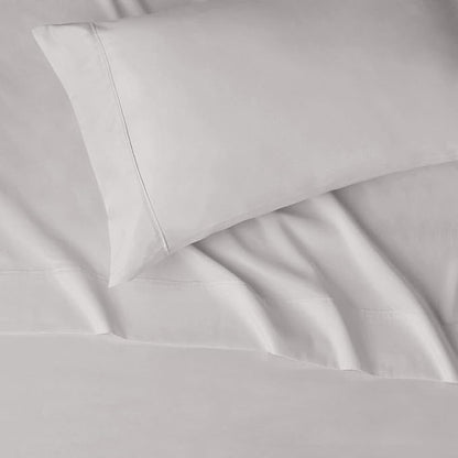 Amazon Basics Lightweight Super Soft Easy Care Microfiber 3 Piece Bed Sheet Set with 14-inch Deep Pockets, Twin X-Large, Light Grey, Solid (Pack of 4)