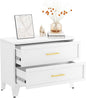 Metal Dressers, White Small Dresser for Bedroom, 24.76" H Dressers & Chests of Drawers, Dresser and Nightstand Sets for Living Room, Entryway, Hallyway (White, 2 Drawers)