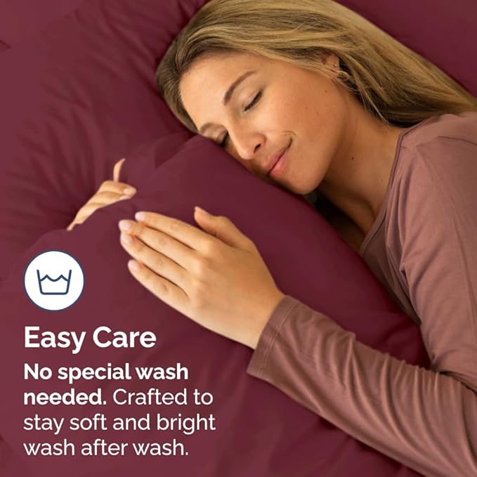 Queen Pillow Cases Set of 2 - Ultra Soft Hotel Quality Pillowcase Covers - Comfy, Cozy & Wrinkle Free - Shrinkage, Stain & Fade Resistant - Machine Washable Pillow Protectors - 2 Piece Set - Burgundy