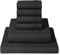 Mellanni King Sheet Set - 6-Piece Iconic Collection Bedding, (Including 4 Pillowcases), 16-Inch Deep Pocket, Easy Care, Extra Soft, Cooling Sheets, Brushed Microfiber - Black