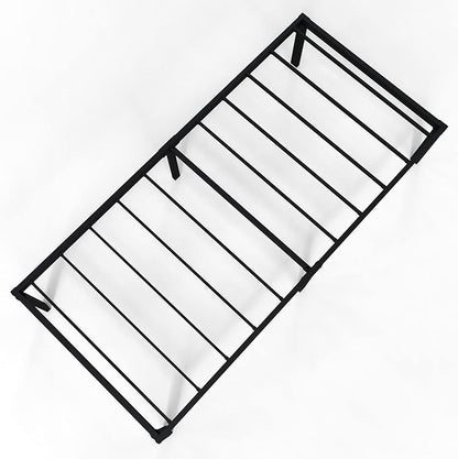 18 Inch Twin XL Bed Frame Heavy Duty No Box Spring Needed Metal Platform with Maximum Storage, Easy to Assembly, Noise Free, Black