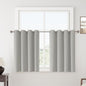 ChrisDowa 100% Blackout Light Grey Solid Curtains 45 Inches Long 2 Panels for Bedroom Living Room,Farmhouse Room Darkening Thermal Insulated Soundproof Grommet Top Window Treatment Drapes,52x45