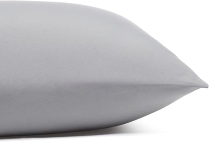 Amazon Basics Soft, Breathable, Wrinkle-free Microfiber 4 Piece Bed Sheet Set, 14-inch Deep Pockets, King, Dark Gray, Solid