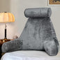 mittaGonG Reading Pillow for Sitting in Bed with Detachable Neck Roll & Big Bed Backrest Pillow Back Support Pillow Chair Pillow with Washable Cover for Adult with Arms and Side Pocket Shredded Foam
