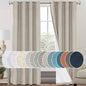 PrinceDeco 100% Blackout Curtains Linen Blackout Curtains 84 Inches Long for Dining Room Grommet Soundproof Window Treatment Drapes for Hall Room, 52" Wide Per Panel, Set of 2，Cobblestone