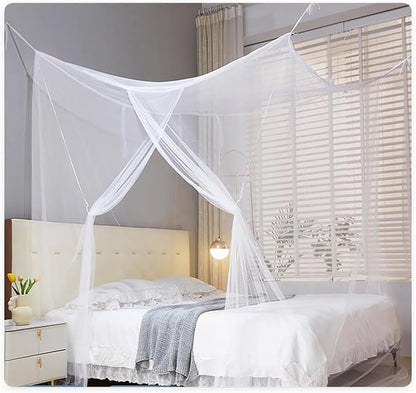 Mengersi Mosquito Net for Bed Canopy,One Side Opening Canopy Netting Bed Drapes for Camping Home Outdoor Travel Dormitory,Full