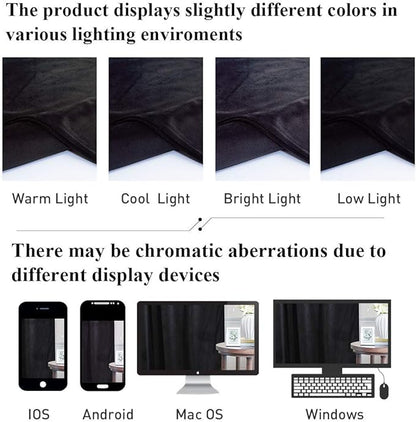 StangH Wide Velvet Curtains for Sliding Door 90 inches Long Blackout Black Thermal Insulated Window Drapes Rod Pocket Light Blocking Covering for Living Room, W62 x L90, 2 Panels