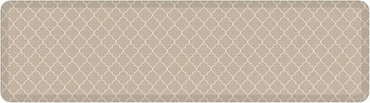 NewLife by GelPro Anti-Fatigue Designer Comfort Kitchen Floor Mat, 20x72, Trellis Khaki Stain Resistant Surface with 3/4” Thick Ergo-Foam Core for Health and Wellness