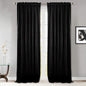 StangH Black Blackout Curtains 105 inches Premium Velvet Thermal Insulated Drapes for Bedroom, Heavy Soft Curtains with Noise Reduction for Studio, W52 x L105, 2 Panels