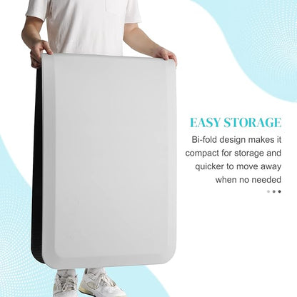 Bi-Fold Fall Mats for Elderly Senior Handicap Fall Prevention Pad, Bedside Safety Floor Mat, Bed Falling Protection, Non Slip, Beveled Edge, Anti Fatigue