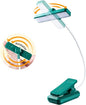 VAVOFO Rechargeable Book Light Rotatable：24 LEDs Reading Light, 3-Color & 9-Brightness Book Lamp, Eye Cared 120Hrs Runtime Lightweight Clip on Led Light for Book Lovers (Green)
