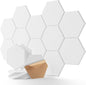 12 Pack Soundproof Wall Panels, Hexagon Acoustic Panels High Density Acoustic Wall Panels, Self-Adhesive Sound Proofing Panels for Walls, Office, Reccording Studio, Ceiling 12" X 10" X 0.4" White